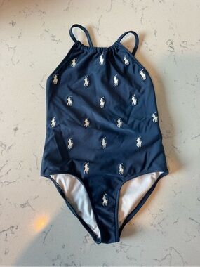 Polo by Ralph Lauren Light Gray Face Mask with Yellow Logo